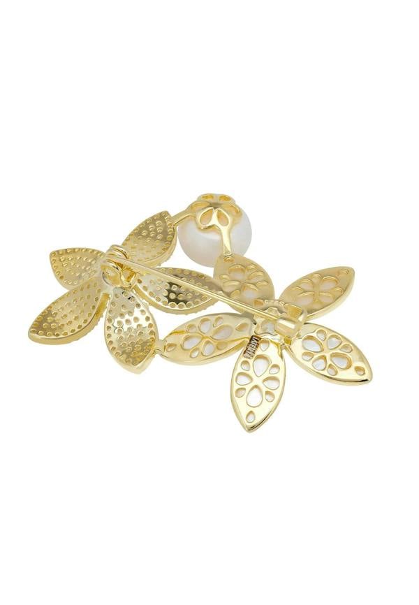 Pin back of the brooch.