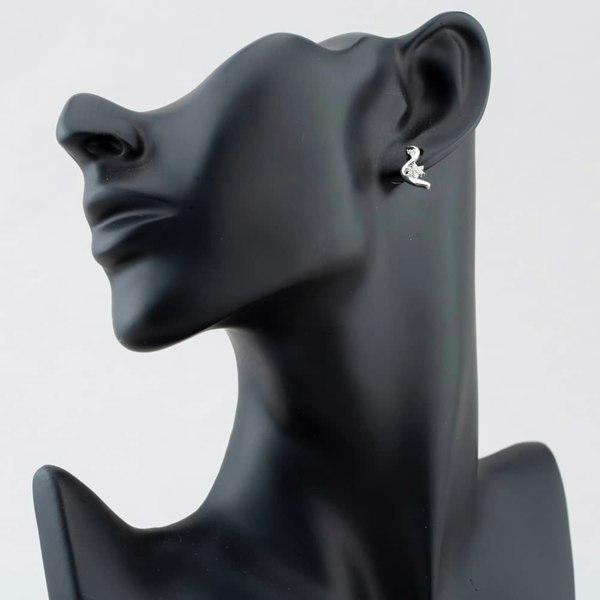 T. H. Baker Silver Cubic Zirconia Swirl Flower Stud Earrings E614543
