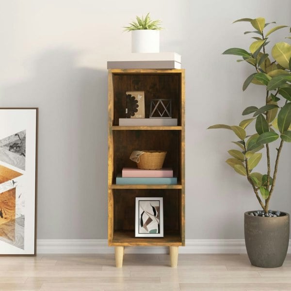 Berkfield Sideboard Smoked Oak 34.5x32.5x90 cm Engineered Wood