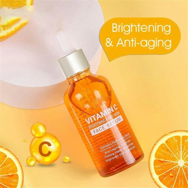 Dr Rashel Vitamin C Serum Brightening & Anti Ageing Facial Serum with Hyaluronic Acid for Face Lines & Wrinkles 50ml
