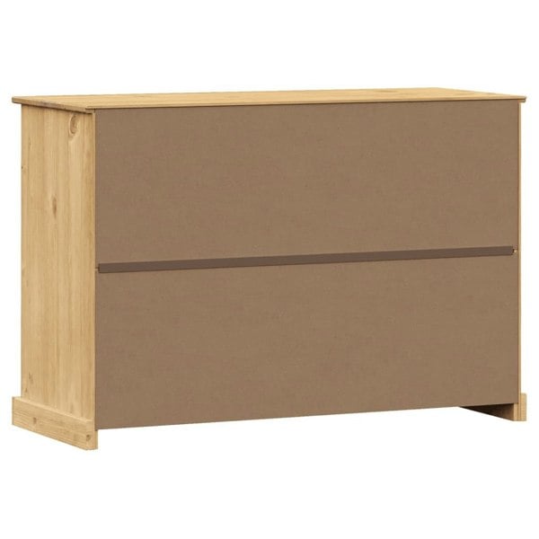 Berkfield Sideboard with Drawers VIGO 113x40x75 cm Solid Wood Pine
