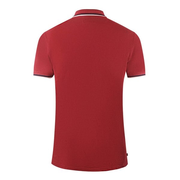 Aquascutum Twin Tipped Collar Brand Logo Polo Shirt - Bordeaux Red