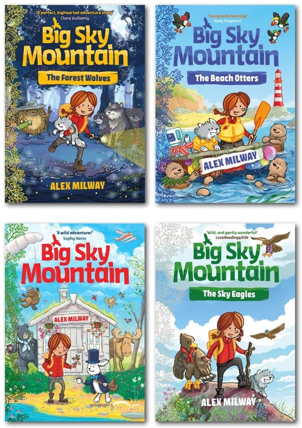 Big Sky Mountain Series 4 Books Collection Set (Big Sky Mountain, The Forest Wolves, The Beach Otters and The Sky Eagles)