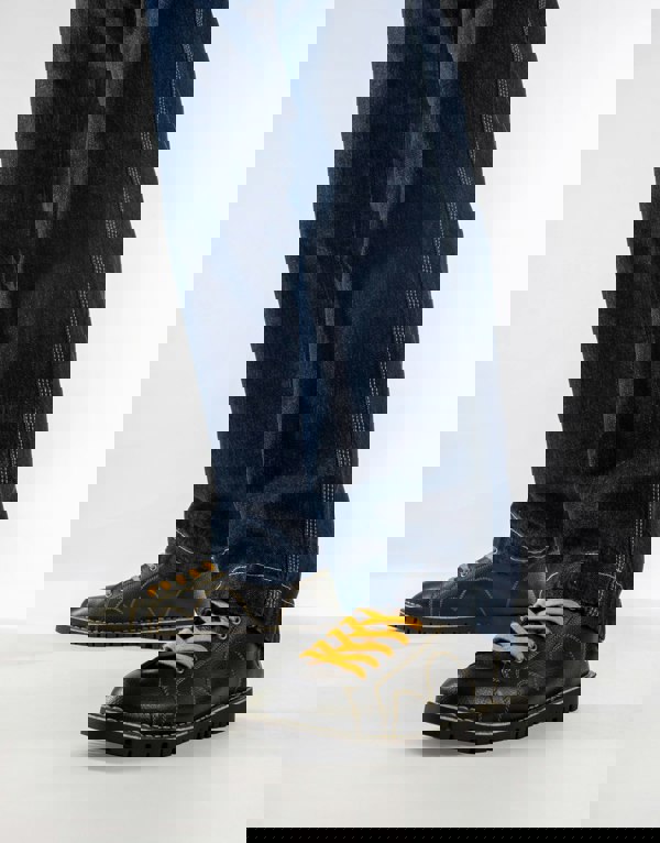 Popps 1961 MOD Mens Leather Boots Black