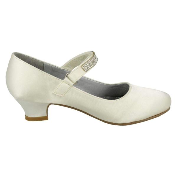 Spot On Girls Spot On Mid Heel Diamante Strap Shoes