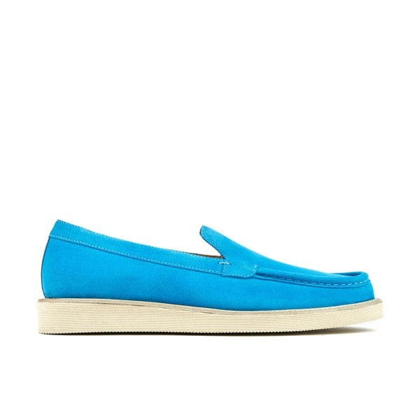 Embassy London Cruz - Sky Blue - Men's blue suede leather casual slip on with soft insoles