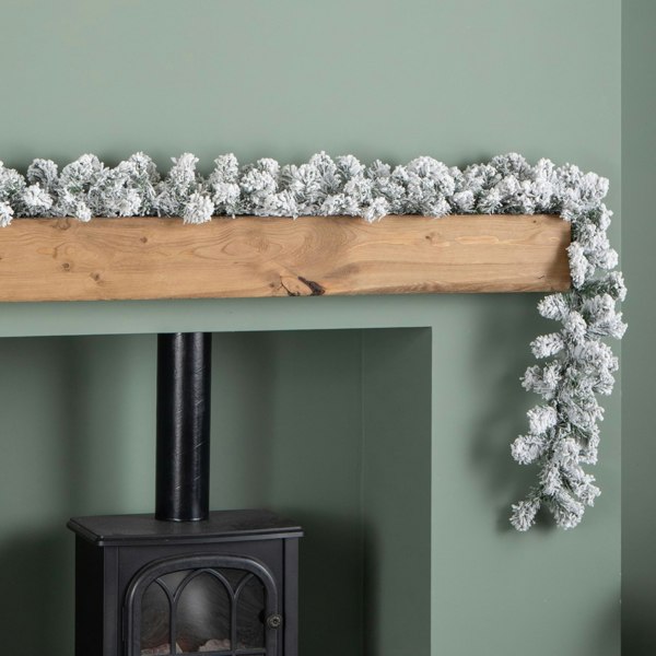 Samuel Alexander 2.7m Imperial Snowy Christmas Garland with 180 Tips