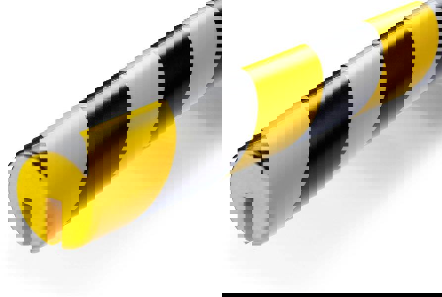 Durable Clamp On Warning Edge Impact Protection Profiles E8R | 1 Metre