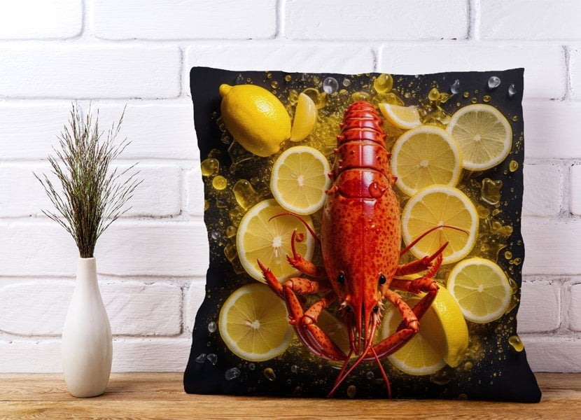 Warren Reed Lobster On Lemons Cushions