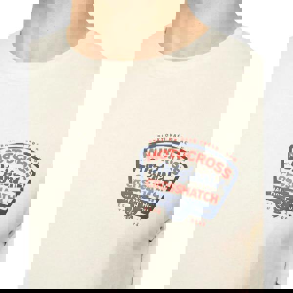 Crosshatch Mens Motocross T-Shirt - Off White - 