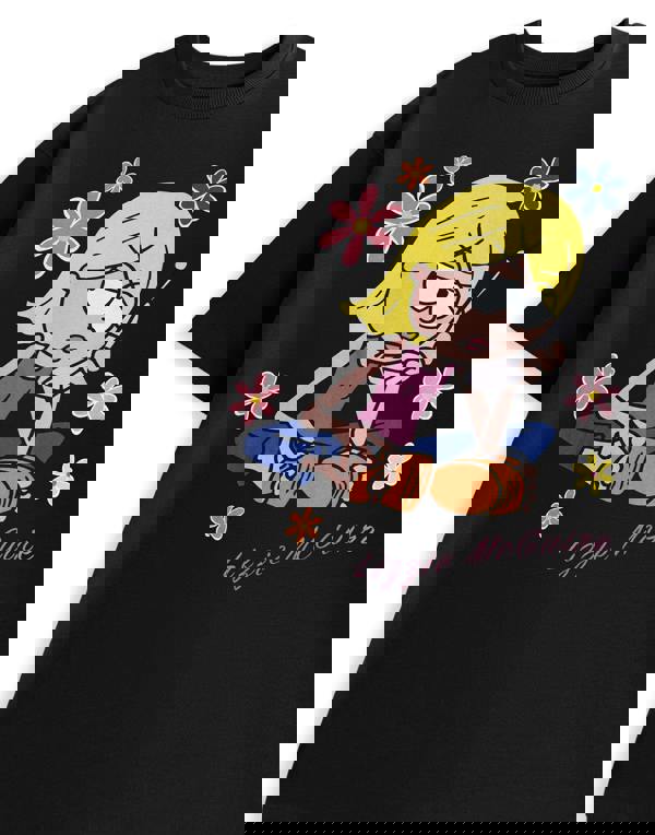 Disney Lizzie Mcguire Womens Black Phone Short Sleeved T-Shirt