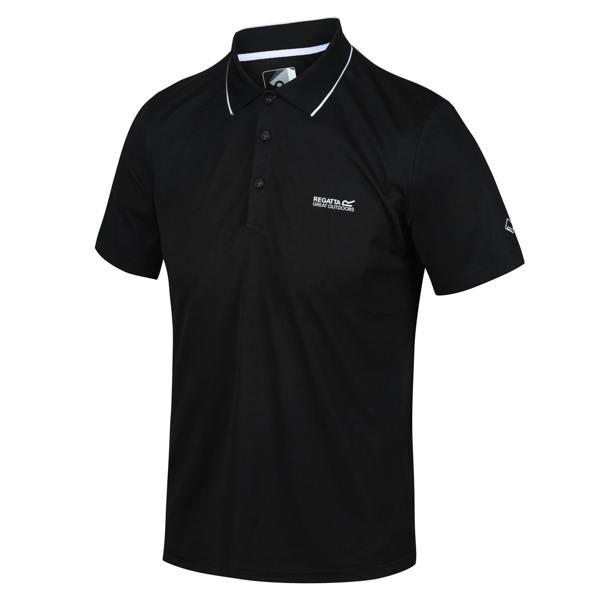 Regatta Mens Maverick V Active Polo Shirt - Black - 