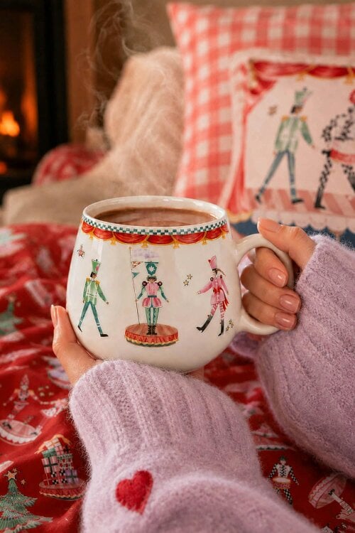 Kimm and Miller Cath Kidston Nutcracker Mug Socks and Hot Chocolate Gift Set