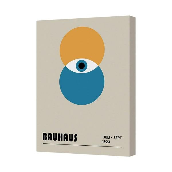 Benjamin Tate Design Bauhaus Geometric Eye Canvas Wall Art 1923 Vintage Print