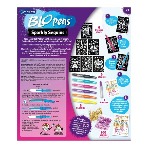 BLOPENS Sparkly Sequins – Glitter Airbrush Craft Set