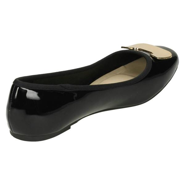 Spot On Ladies Spot On Flat Ballerina Shoes