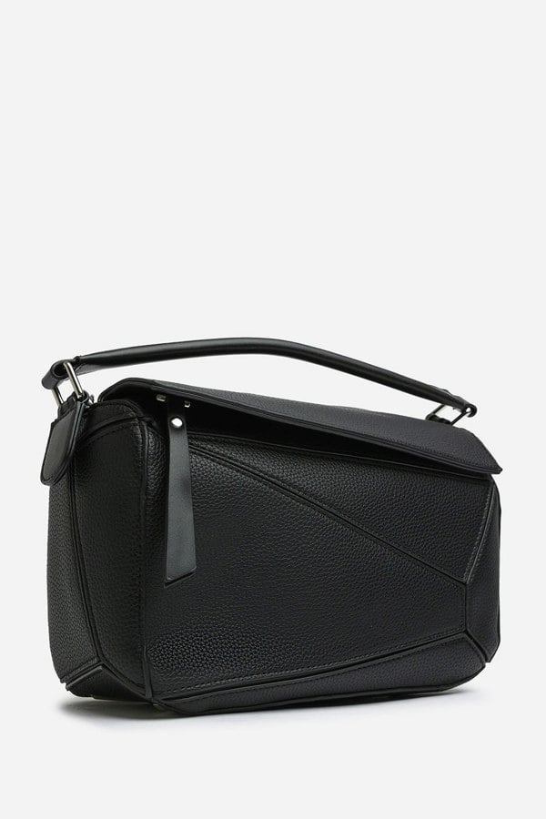 Where's That From Abrazo Geometric Top Handle Bag in Black