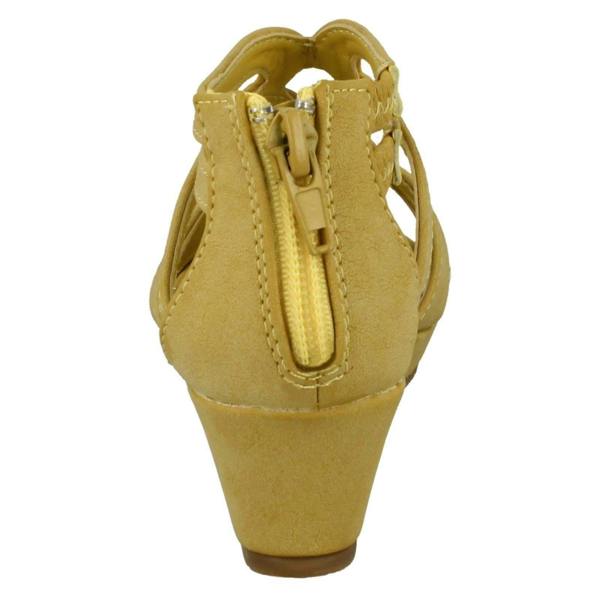 Savannah Girls Savannah Mid Wedge Loop Bar Sandals