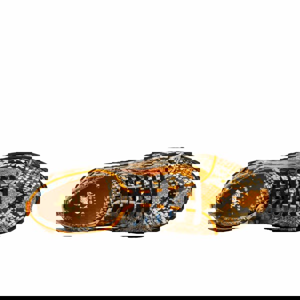 Embassy London Camila - Black & Orange Snake - Women’s Chunky Leather Platform Trainer