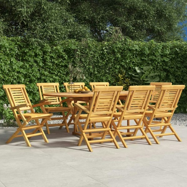 Berkfield Folding Garden Chairs 8 pcs 56x63x90 cm Solid Wood Teak