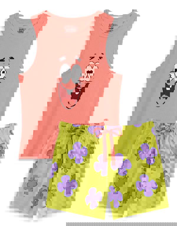 SpongeBob SquarePants Womens Pink Vest and Shorts Pyjama Set