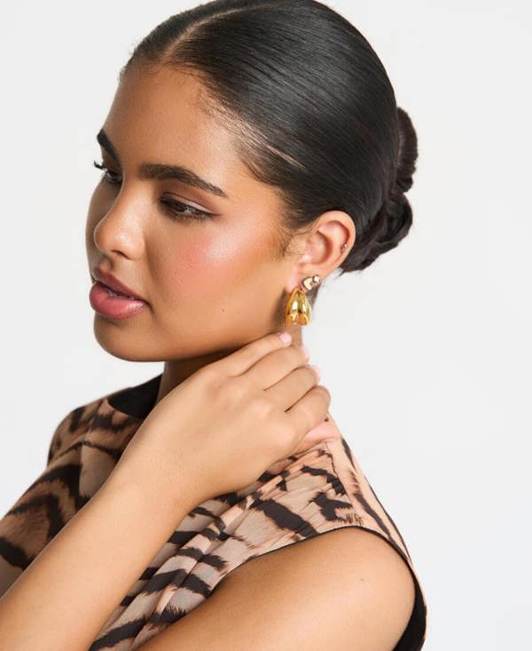 Needs No Label Brown Tiger Print Midaxi Dress