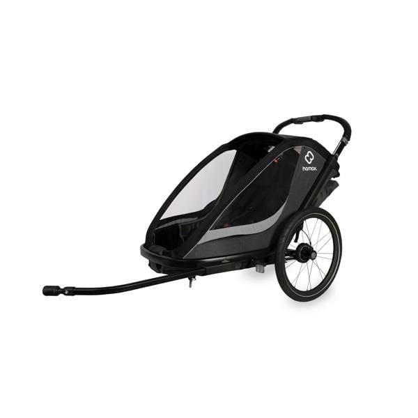 Hamax Cocoon Twin Child Bike Trailer - Grey/Black