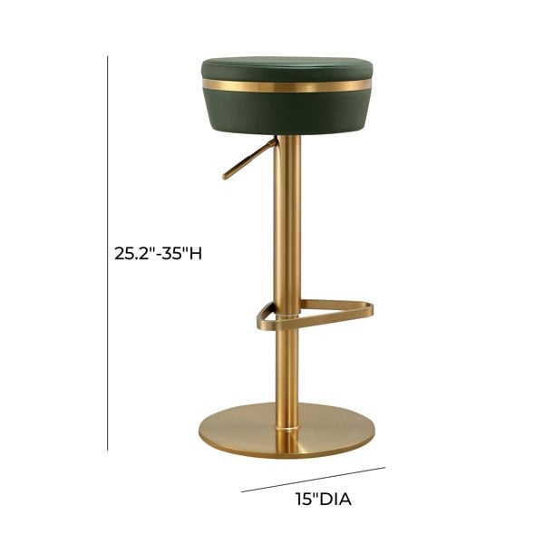 Furniture Edit Astro Malachite Green and Gold Adjustable Stool