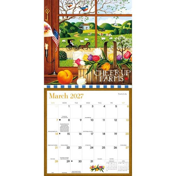 Wysocki Americana Calendar 2027, Wall Calendars, Month To View, Art, Gift