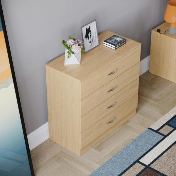 Vida Designs Riano 4 Drawer Chest, Black