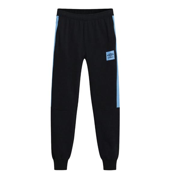 Umbro Mens Terrace Jogging Bottoms - Black/Azure Blue - 