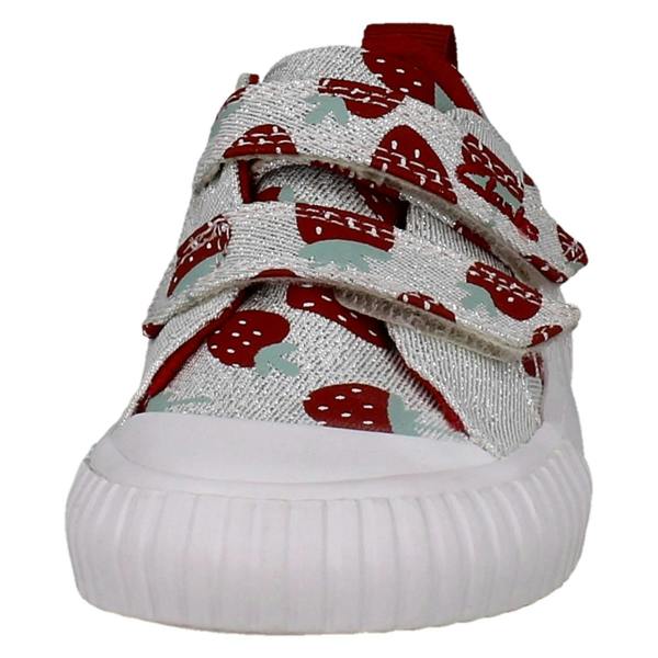 Clarks Girls Clarks Canvas Metallic Strawberry Design Shoes Foxing Fraise