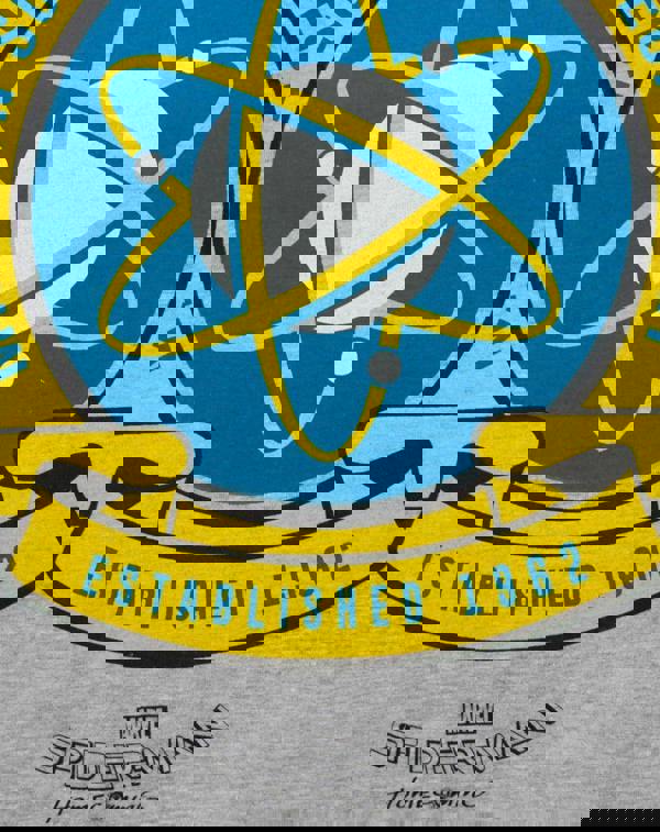 Marvel Mens Grey Spider-Man Midtown School Crest Short Sleeved T-Shirt