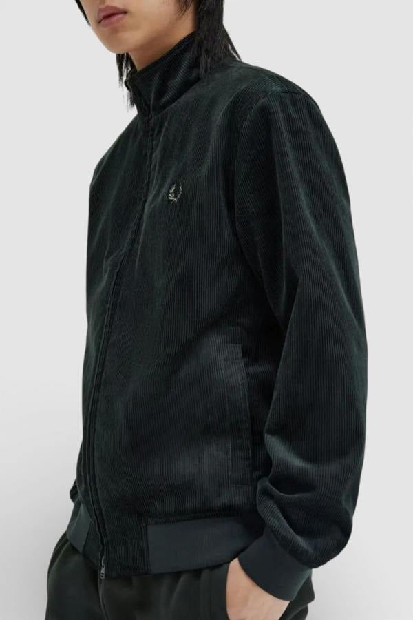 Fred Perry Cord Brentham Jacket Night Green