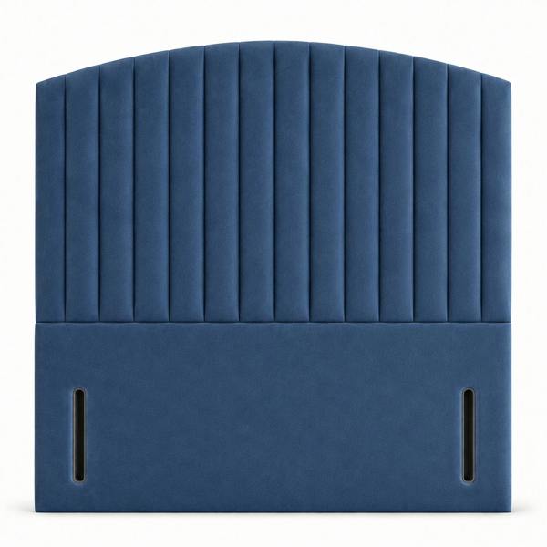 Great British Beds Curve Small Line Headboard - Blue Plush