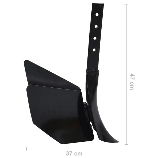 Berkfield Tiller Plough Attachment Black Metal