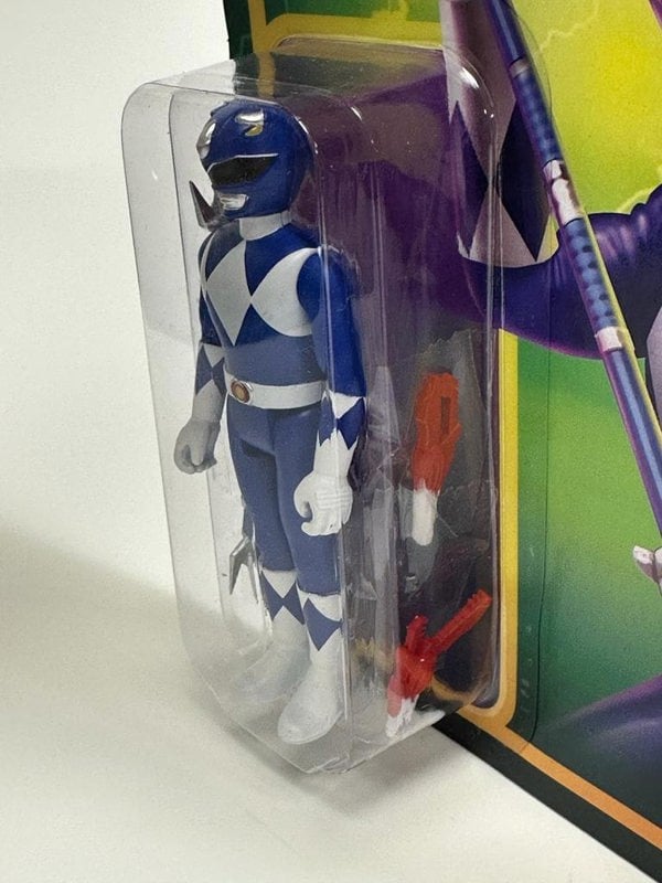 Re Action Figure Super 7 Blue Ranger Mighty Morphin Power Rangers 3.75 Inch Re Action Super7