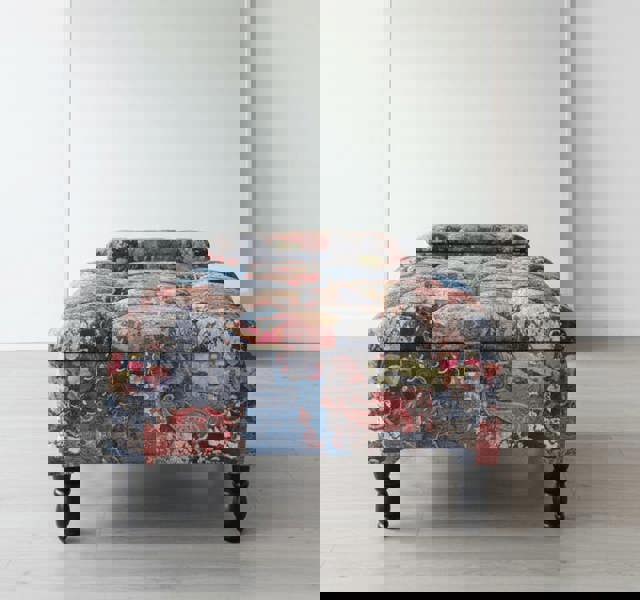 PREMIUM Ottoman storage square Demask multicolour - ISTOOLS