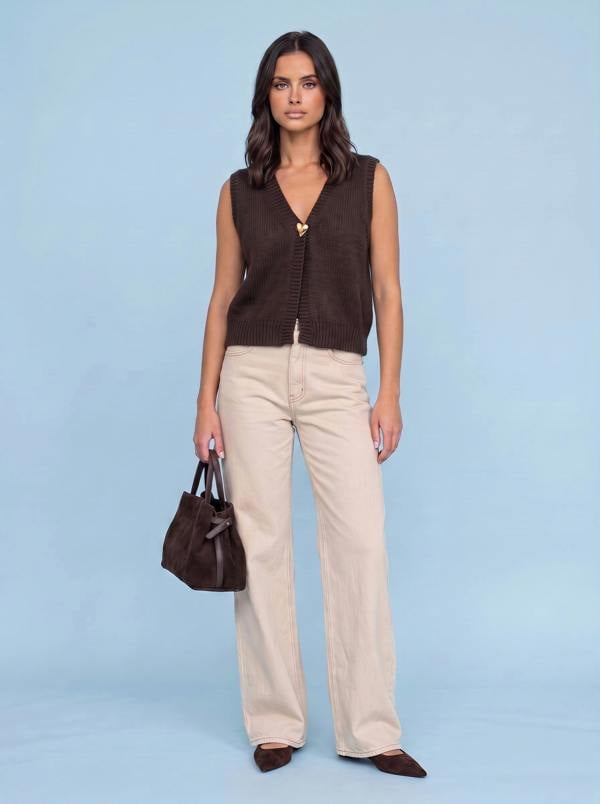 Urban Bliss Wool Blend One Button Vest