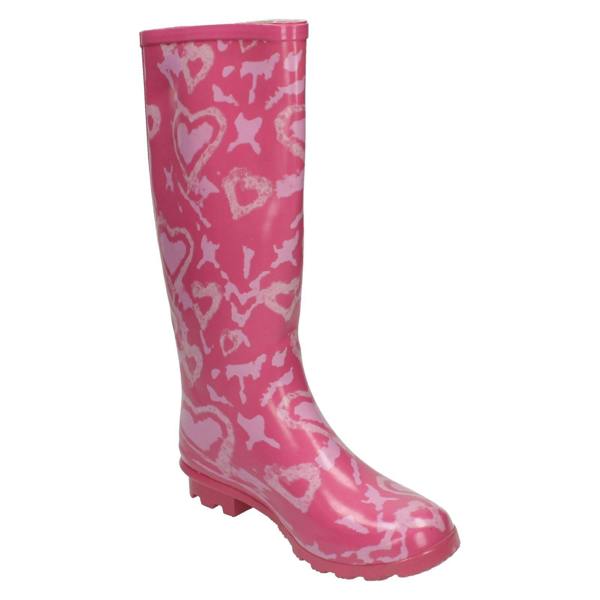 Spot On Girls Spot On Heart Design Wellington Boots X1034