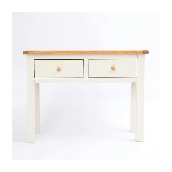 Maggiori Off White 2 Drawer Console Table Wood Knob