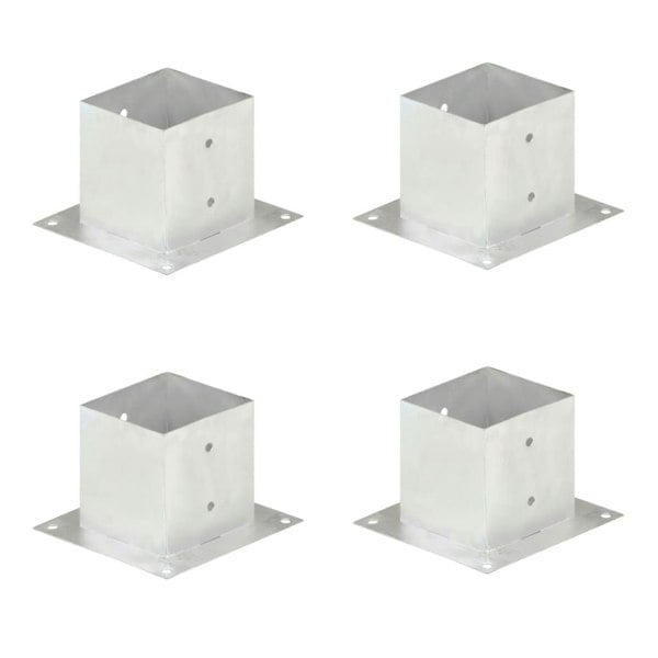 Berkfield Post Anchors 4 pcs Galvanised Metal 141 mm