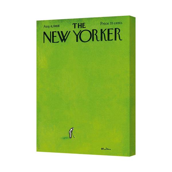 Benjamin Tate Design The New Yorker Green Cover Canvas Print Golf Figure Vintage Art Handmade