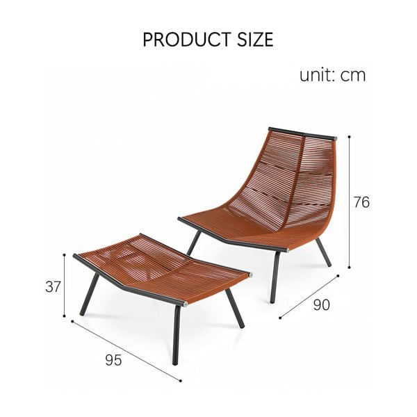Weilai Concept Iqbal Outdoor Lounge Chair With Footstool