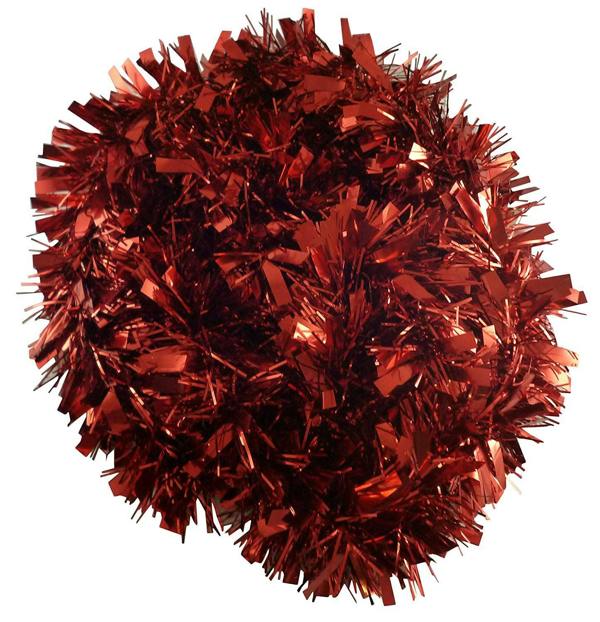 Red Christmas Tinsel Garland Range 1.8m for Trees, Home Displays and Festive Decor image 1