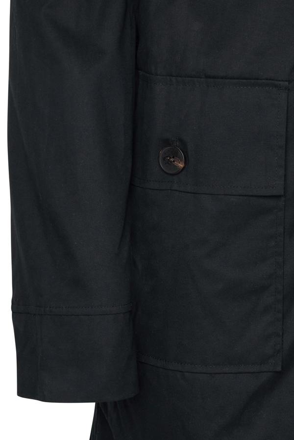 Elle Waxed Cotton Long Coat