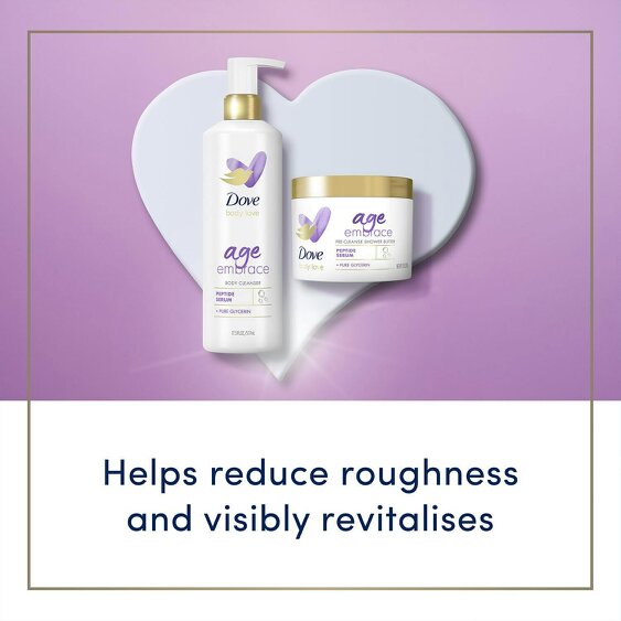 Dove Body Love Age Embrace Body Cleanser with Peptide Serum & Glycerin, 8x517ml