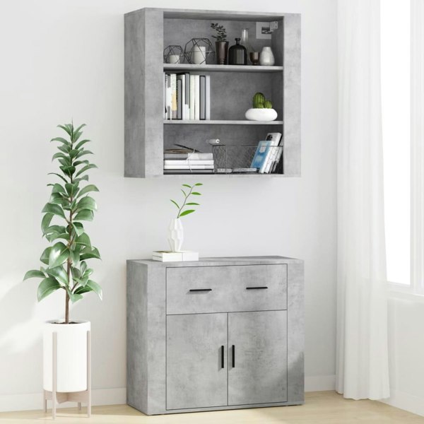 Berkfield Highboard Concrete Grey Engineered Wood
