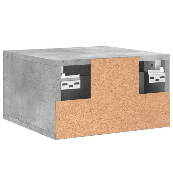 Berkfield Wall-mounted Bedside Cabinet Concrete Grey 35x35x20 cm