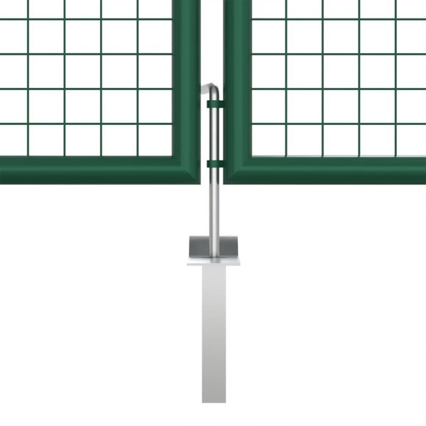 Berkfield Mesh Garden Gate Steel 400x125 cm Green